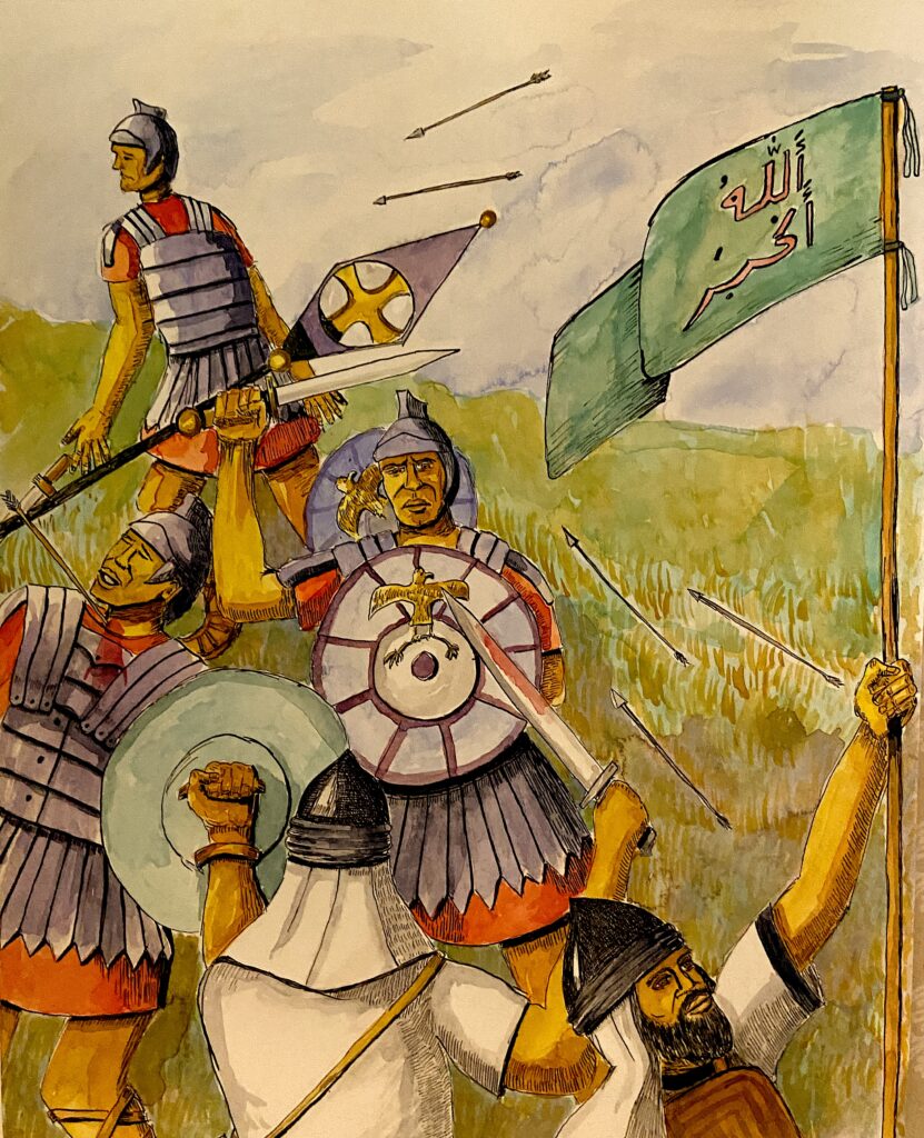 Muslims battle the Romans.