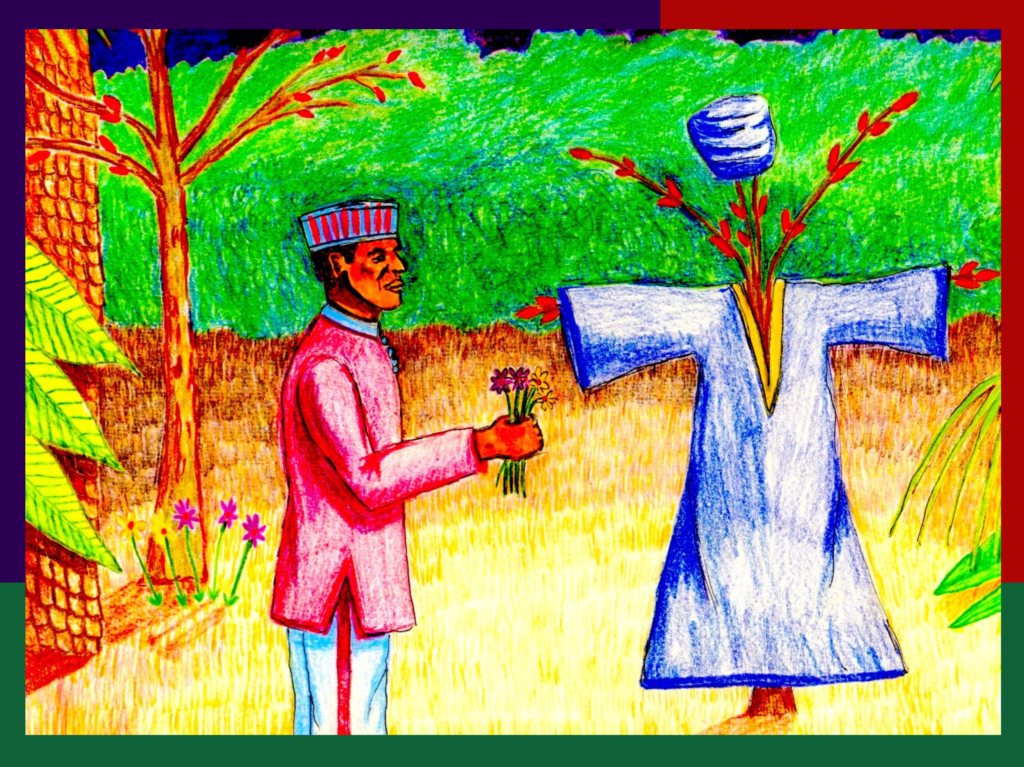Ahmad sometimes practiced by talking to a tree.