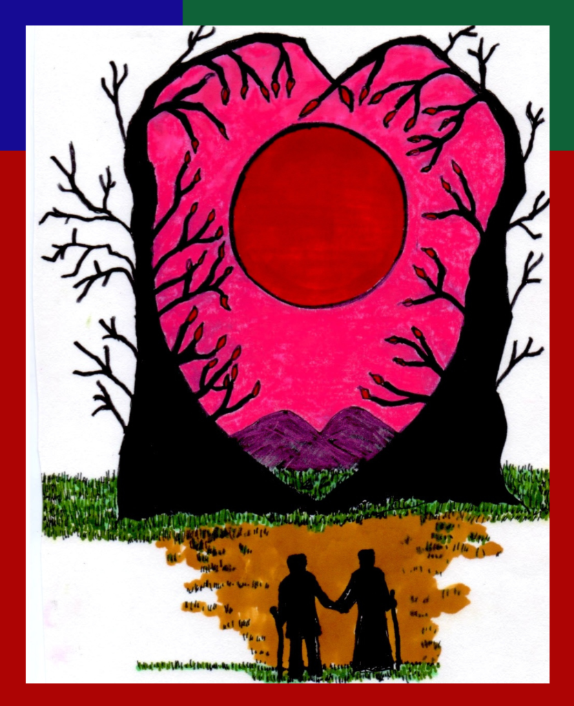 Ahmed has a dream that his and Fatima's two trees grow into one tree in the shape of a heart.
